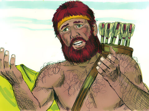 ‘Bless me too, my father!’ Esau begged.<br/>‘Your brother deceitfully took your blessing,’ Isaac cried.<br/>‘This is the second time he has taken advantage of me,’ Esau complained. ‘He took my birthright, and now he’s taken my blessing!’ – Slide 9